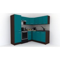 Bucatarie de Colt GENA NEW 8 DR. 180-210, Fara Corp de Cuptor, Wenge / Decor 0245